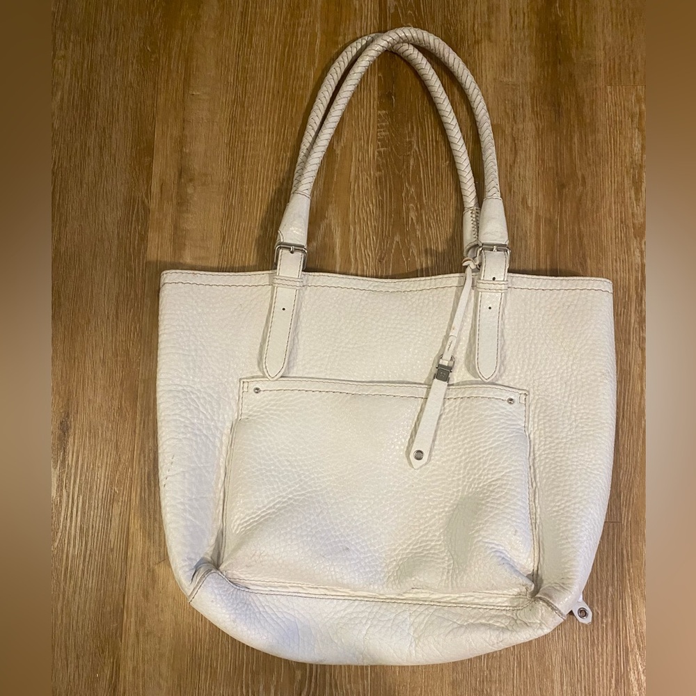 Cole Haan white pebble leather purse shoulder bag